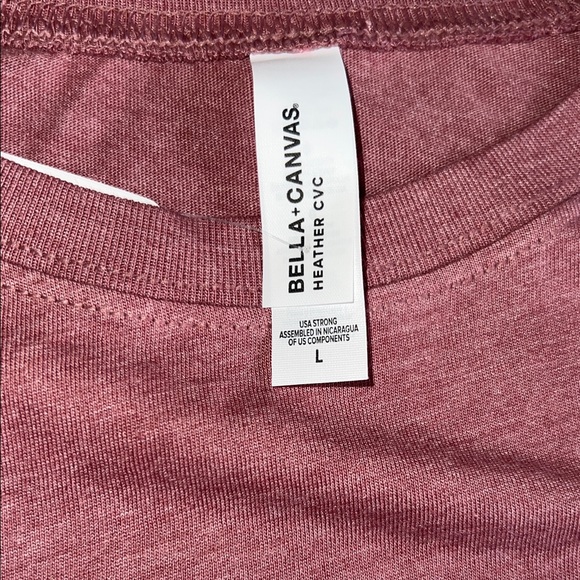 Bella Canvas Heather CVC Shirt in Pink - Picture 2 of 4